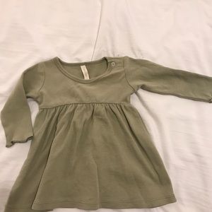 Quincy Mae green long sleeve dress